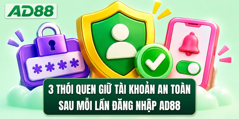 3 thói quen giữ tài khoản an toàn sau mỗi lần đăng nhập AD88