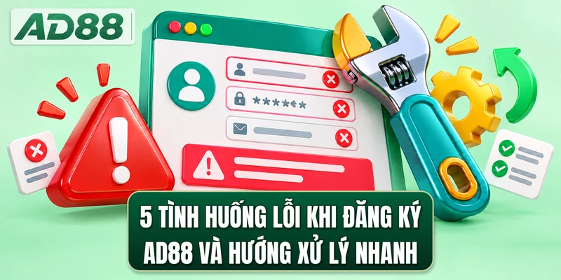 5 tình huống lỗi khi đăng ký AD88 và hướng xử lý nhanh