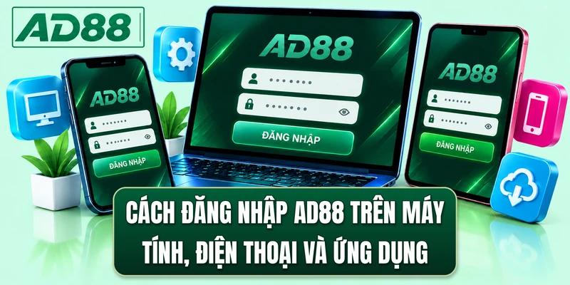Cách đăng nhập AD88 trên máy tính, điện thoại và ứng dụng