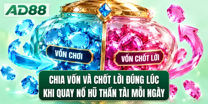 Chia vốn và chốt lời đúng lúc khi quay nổ hũ Thần Tài mỗi ngày