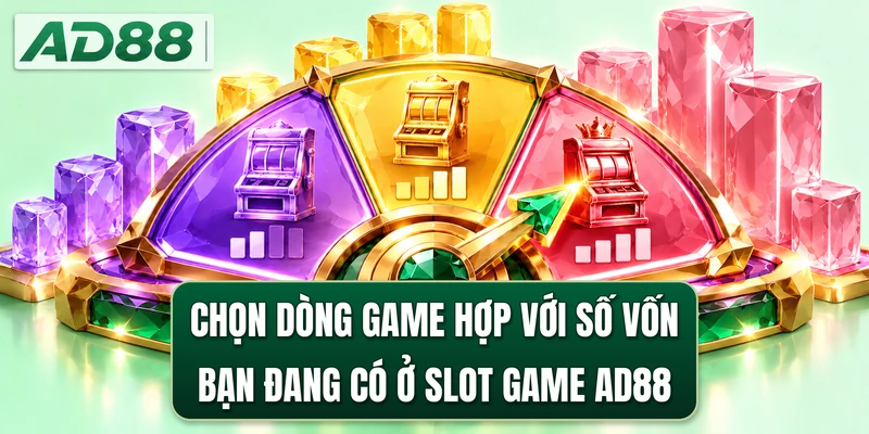 Chọn dòng game hợp với số vốn bạn đang có ở slot game AD88