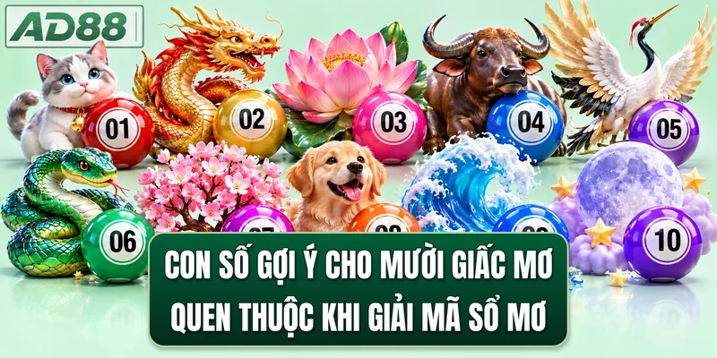 Con số gợi ý cho mười giấc mơ quen thuộc khi giải mã sổ mơ