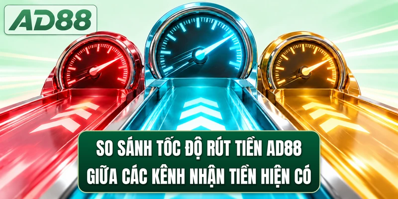 So sánh tốc độ rút tiền AD88 giữa các kênh nhận tiền hiện có