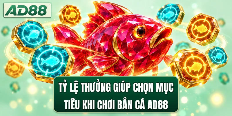 Tỷ lệ thưởng giúp chọn mục tiêu khi chơi bắn cá AD88